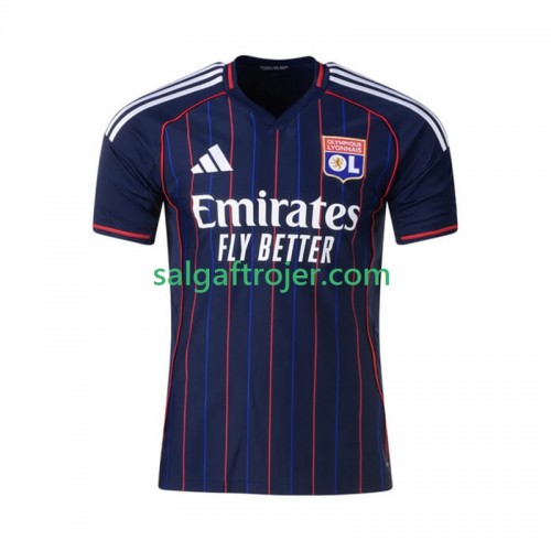 Olympique lyon Fodboldtrøjer Udebanesæt 2025/26 Kort ærmer Olympique lyon Fodboldtrøjer Udebanesæt 2025/26 Kort ærmer